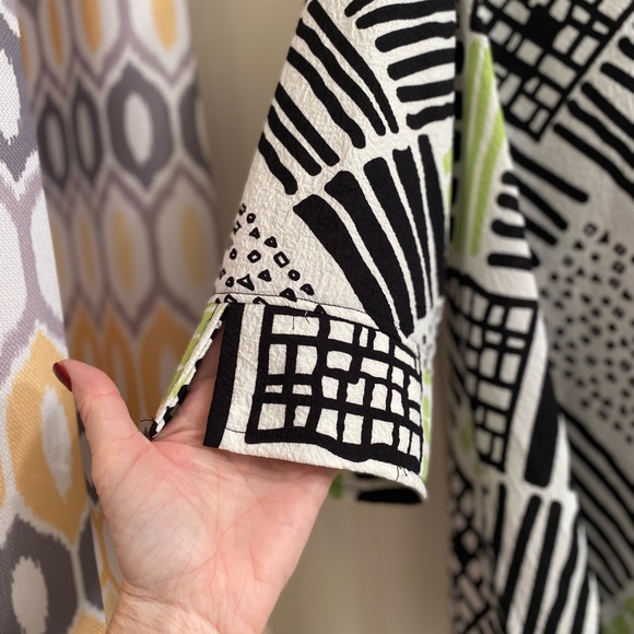 Ali Miles PXL black white and lime jacket 3/4 length sleeves with lots of detail - Picture 3 of 6